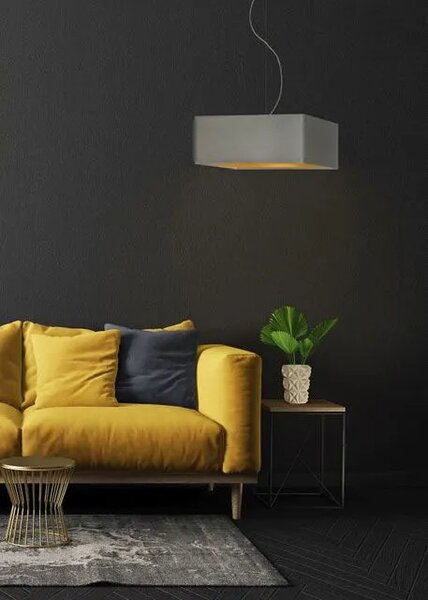 Lampa wisząca glamour z czarnym stelażem - F0-K51