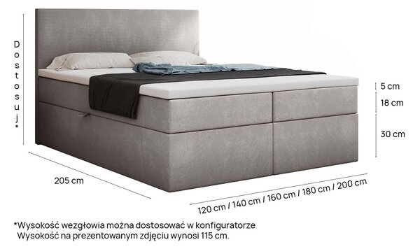 Łóżko kontynentalne Albino