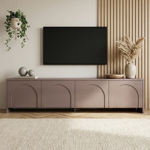 Szarobrązowa szafka pod TV 180x45x32 cm Aurelia – Kalune Design