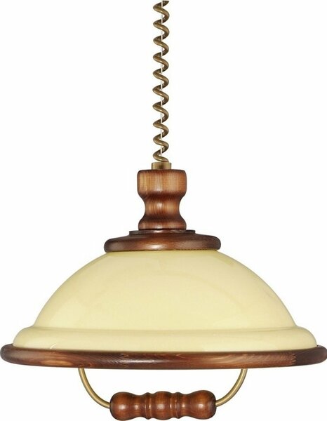 Prezent 73006 Acryl wood wisząca lampa wysuwana, Z54, E27 1x 60W, brązowy