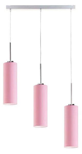 Lampa z podłużnymi kloszami na chromowanym stelażu - K1-T86