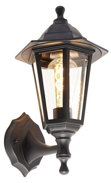 Inteligentna zewnętrzna lampa ścienna czarna IP44 z WiFi ST64 - New Haven