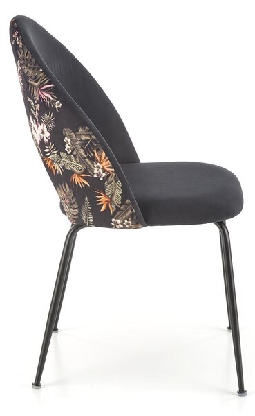 Krzesło K505 z kwiatowym wzorem z tyłu oparcia