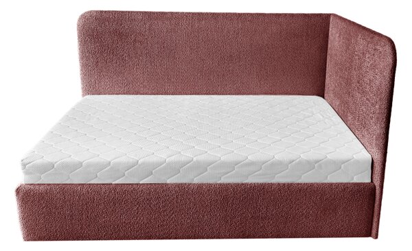 Łóżko sypialniane tapicerowane NOLA 120x200 materac pojemnik stelaż PREMIUM Bordo