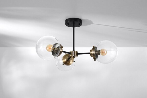 Potrójna lampa sufitowa ze szklanymi kloszami - V133 W5-A49