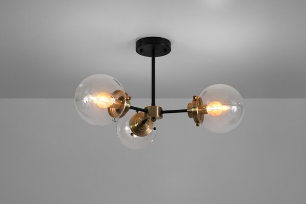 Potrójna lampa sufitowa ze szklanymi kloszami - V133 W5-A49