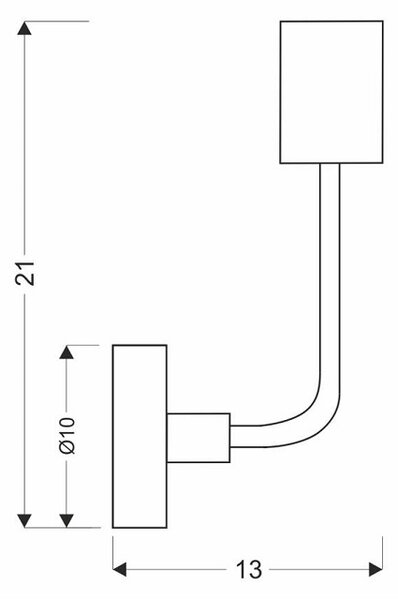 Czarny industrialny kinkiet ścienny z dodatkiem patyny - V137 A1-W12