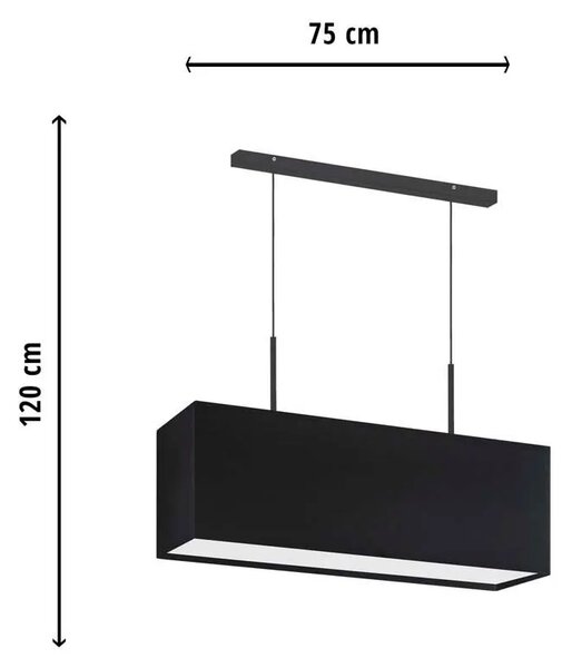 Skandynawska lampa wisząca na czarnym stelażu - A9-E54