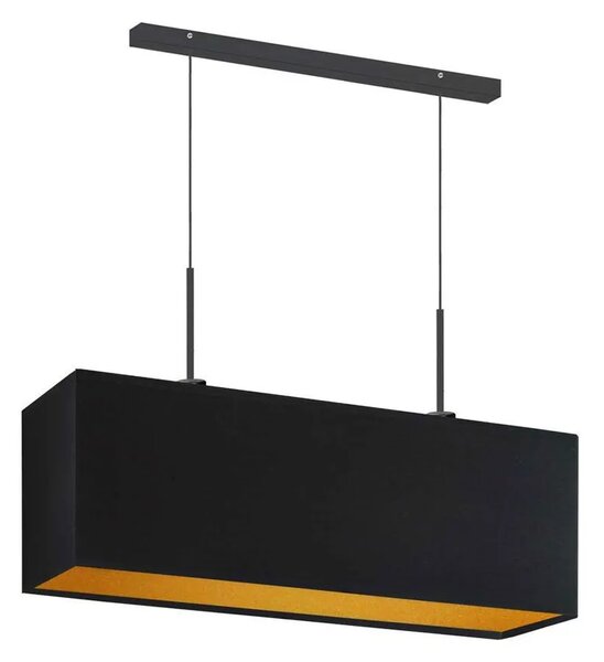Prostokątna lampa wisząca nad stół na czarnym stelażu - E7-L03