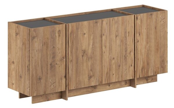 Komoda w dekorze sosny z otworem na kable w naturalnym kolorze 180x80x45 cm Dorma – Kalune Design