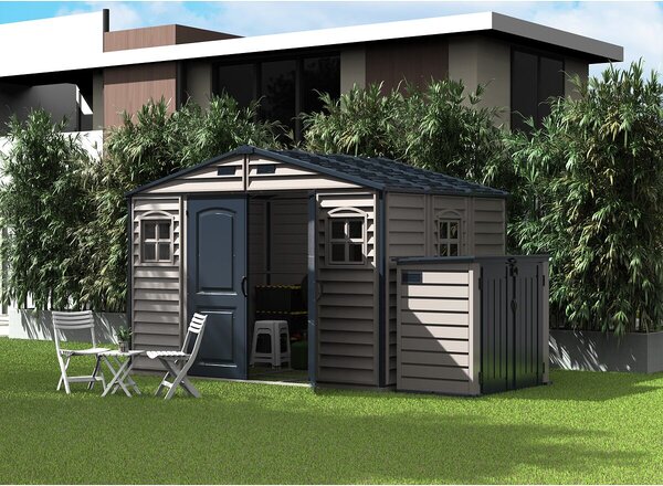 WoodSide Plus Domek ogrodowy 233 x 325 x 240 cm, winylowy, szary/antracyt DURAMAX 30227
