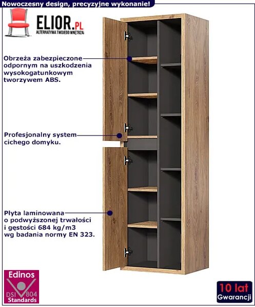 Słupek łazienkowy z odkrytymi półkami Z2-D75