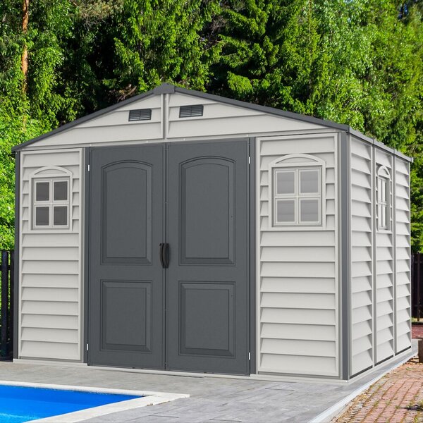 WoodSide Plus Domek ogrodowy 233 x 325 x 240 cm, winylowy, szary/antracyt DURAMAX 30227