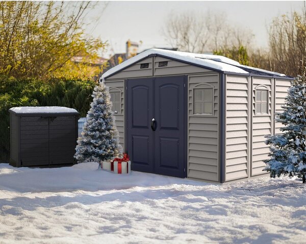 WoodSide Plus Domek ogrodowy 233 x 325 x 240 cm, winylowy, szary/antracyt DURAMAX 30227