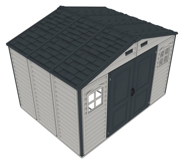 WoodSide Plus Domek ogrodowy 233 x 325 x 240 cm, winylowy, szary/antracyt DURAMAX 30227