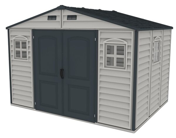 WoodSide Plus Domek ogrodowy 233 x 325 x 240 cm, winylowy, szary/antracyt DURAMAX 30227