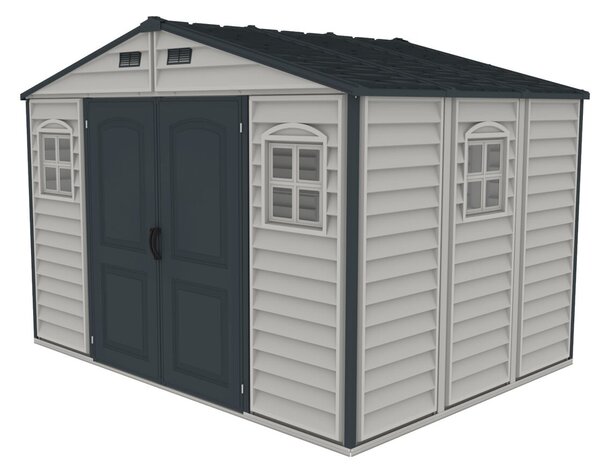 WoodSide Plus Domek ogrodowy 233 x 325 x 240 cm, winylowy, szary/antracyt DURAMAX 30227