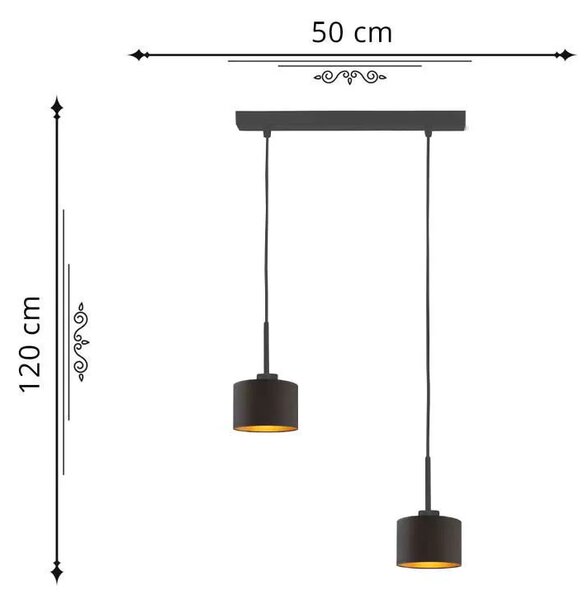Lampa wisząca nad stół do salonu na stalowym stelażu - K2-K18