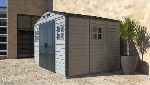 WoodSide Plus Domek ogrodowy 233 x 325 x 240 cm, winylowy, szary/antracyt DURAMAX 30227