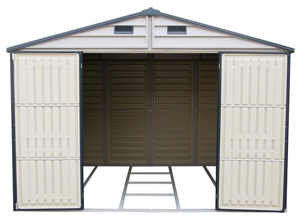 WoodSide Plus Domek ogrodowy 233 x 325 x 240 cm, winylowy, szary/antracyt DURAMAX 30227