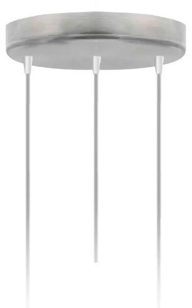 Lampa wisząca potrójna na srebrnym stelażu - M3-C89