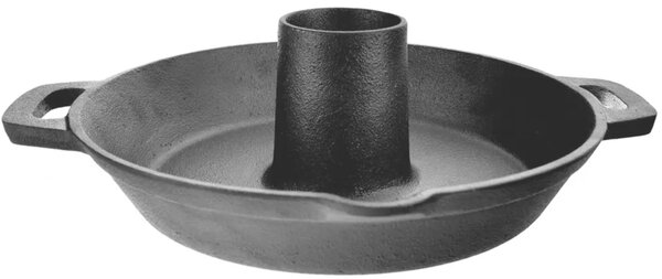Patelnia do kurczaka ze stojakiem, 28 cm, żeliwna ORION 113208