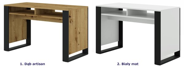 Białe Biurko Z Półkami L7-F82