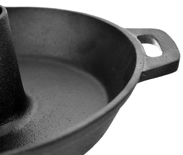 Patelnia do kurczaka ze stojakiem, 28 cm, żeliwna ORION 113208
