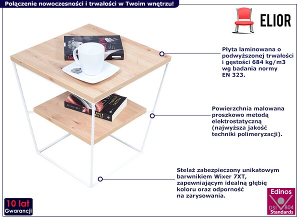 Skandynawski stolik kawowy z półką dąb artisan L4-S72