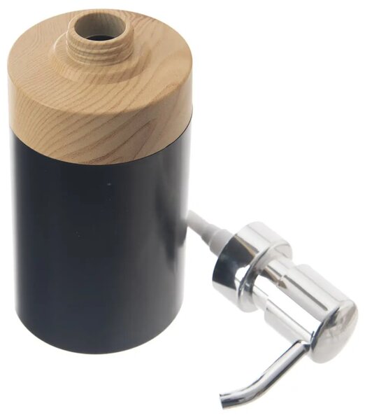 Black dozownik na mydło 0,38 l, plastikowy, czarny ORION 530790
