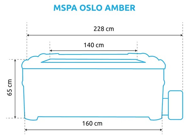 Oslo Amber basen z hydromasażem F-AM063W, brązowy MSPA 11400311