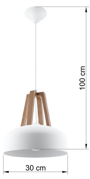 Biała skandynawska lampa wisząca - EX516 D8-B86