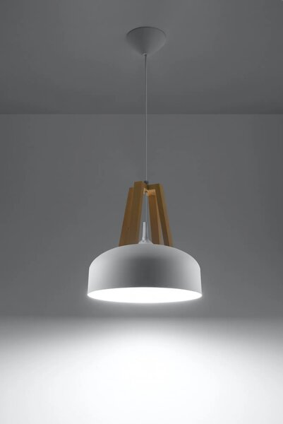 Biała skandynawska lampa wisząca - EX516 D8-B86