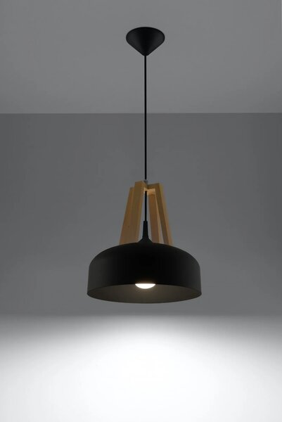 Czarna industrialna lampa wisząca - EX516 T0-R82