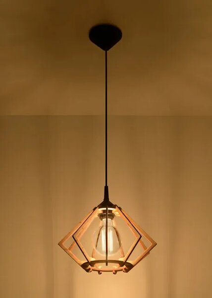 Drewniana lampa wisząca w stylu boho - 6X EX519 T2-M29