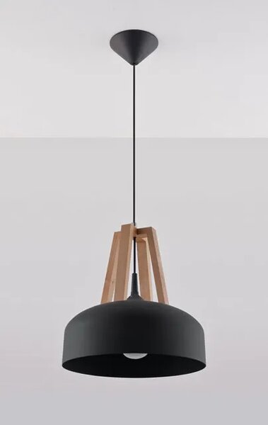 Czarna industrialna lampa wisząca - EX516 T0-R82