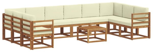 Modularny zestaw sof ogrodowych z litego drewna akacjowego