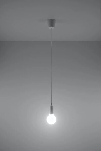 Biała pojedyncza lampa wisząca loft - 3X EX541 T8-Z59