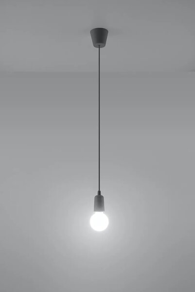 Szara lampa wisząca loft z regulacją wysokości - EX541 H5-D72