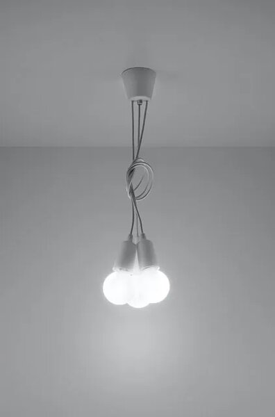 Biała industrialna lampa wisząca zwisy EX542 G4-C81