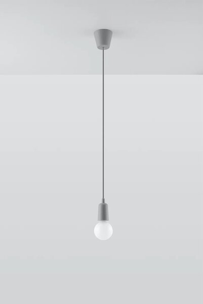 Szara lampa wisząca loft z regulacją wysokości - EX541 H5-D72