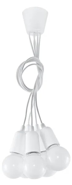 Biała loftowa lampa wisząca zwisy EX543 S5-G13