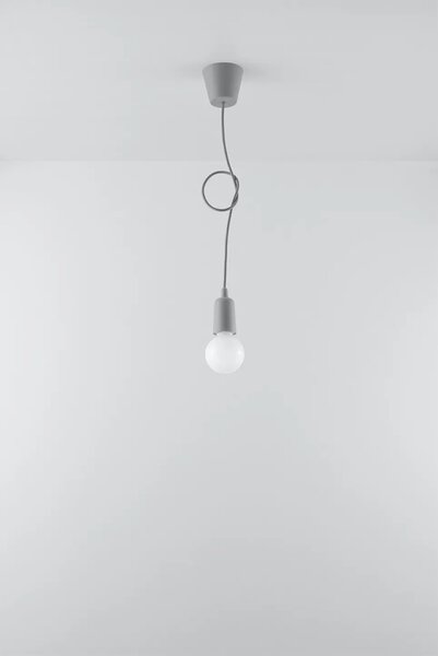 Szara lampa wisząca loft z regulacją wysokości - EX541 H5-D72