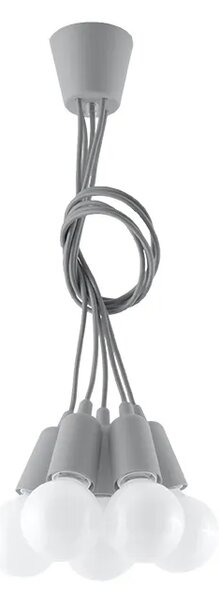 Szara lampa wisząca z regulacją zwisów - EX543 P7-N66