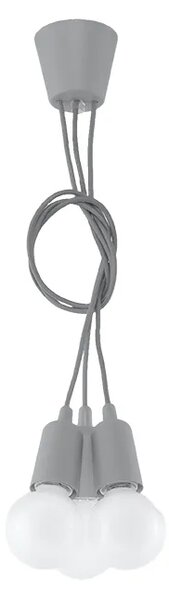 Szara potrójna lampa wisząca loftowa - EX542 E6-L99