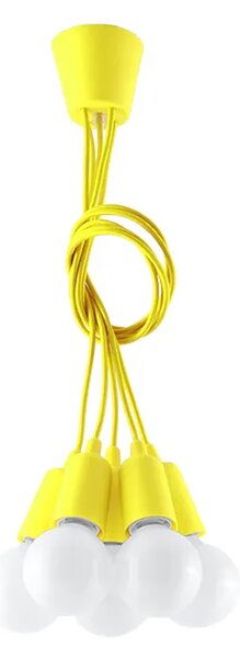 Żółta loftowa lampa wisząca - EX543 E4-B69