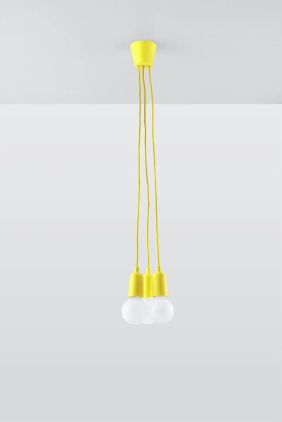Żółta industrialna lampa wisząca zwisy EX542 D7-F11