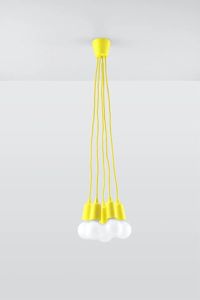Żółta loftowa lampa wisząca - EX543 E4-B69