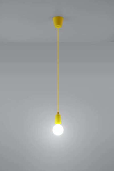Żółta lampa wisząca w stylu industrialnym - EX541 W6-P62