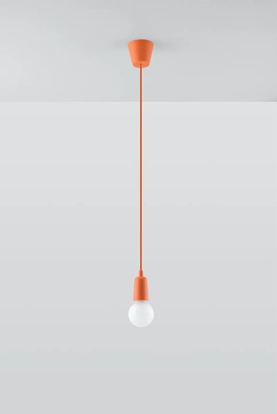 Pomarańczowa lampa wisząca industrialna - 3X EX541 D6-M02